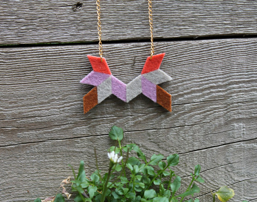 Geometric Felt Necklace by BlueClouds felt_necklace-1.jpg